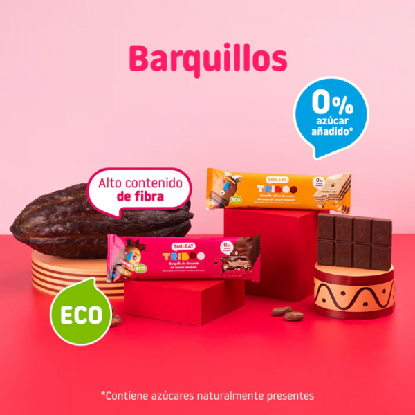 SMILEAT ECO BARQUILLO DE CHOCOLATE CON LECHE Y CON... 2