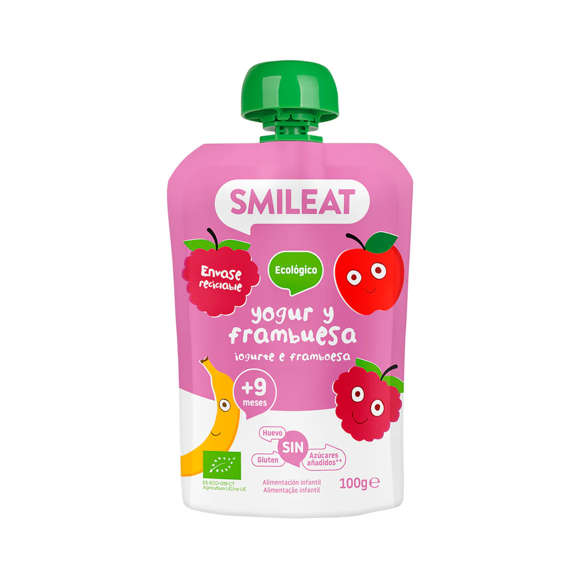 SMILEAT POUCH ECO 1 BOLSA 100 G SABOR YOGUR Y...