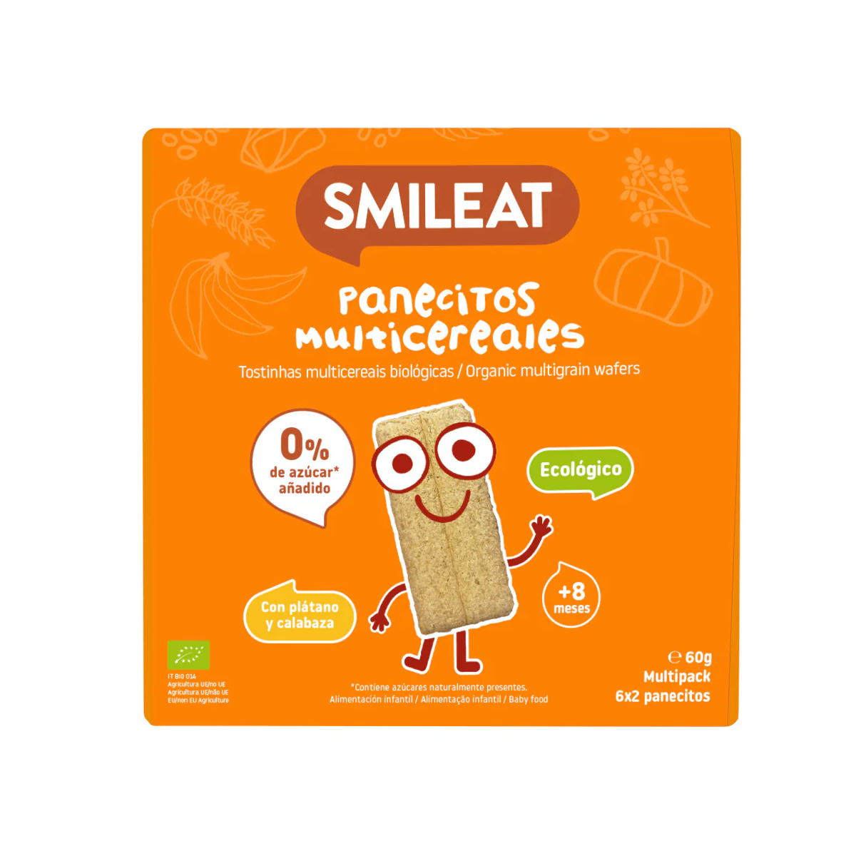 SMILEAT PANECITOS MULTICEREALES ECO 1 BOLSA 60 G