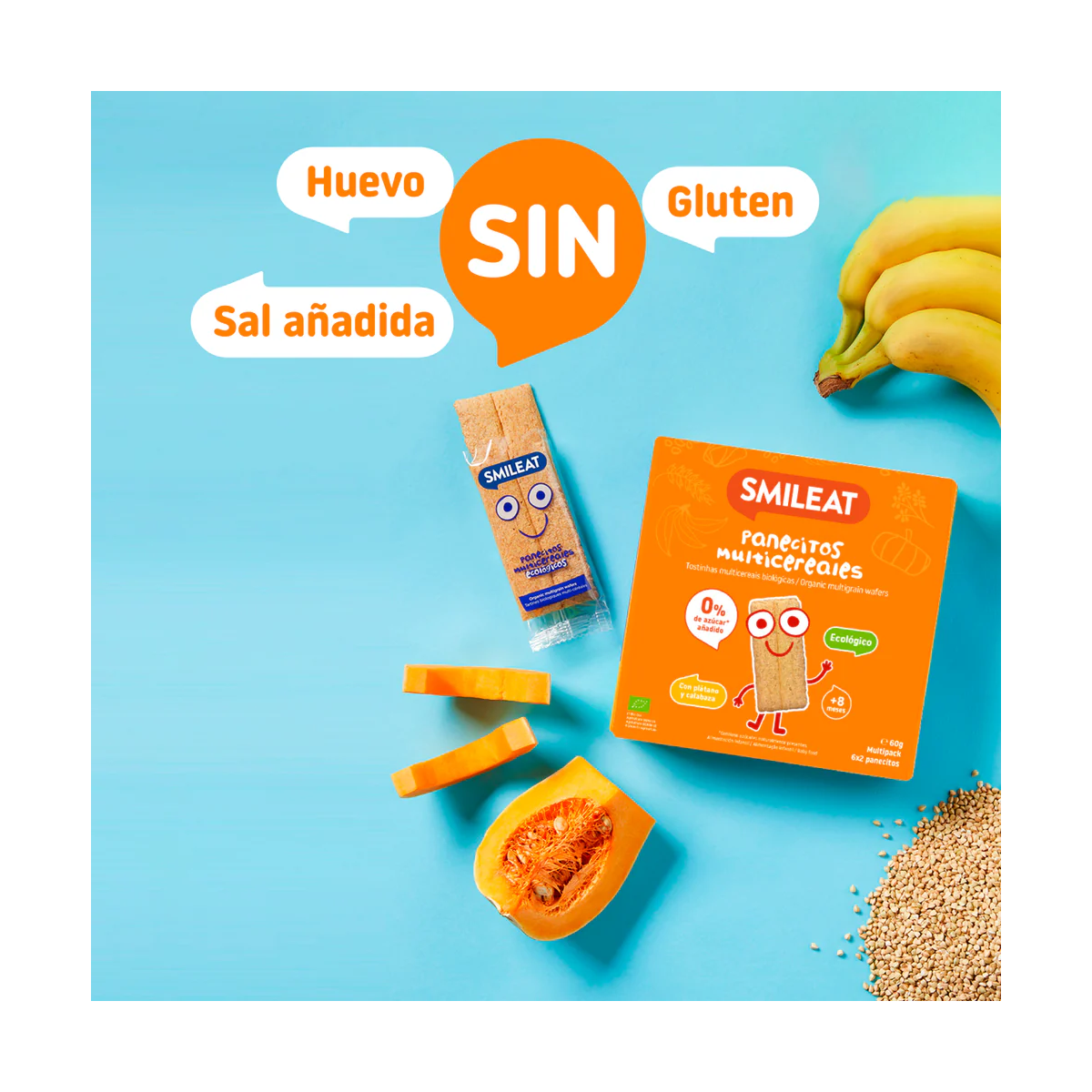 SMILEAT PANECITOS MULTICEREALES ECO 1 BOLSA 60 G