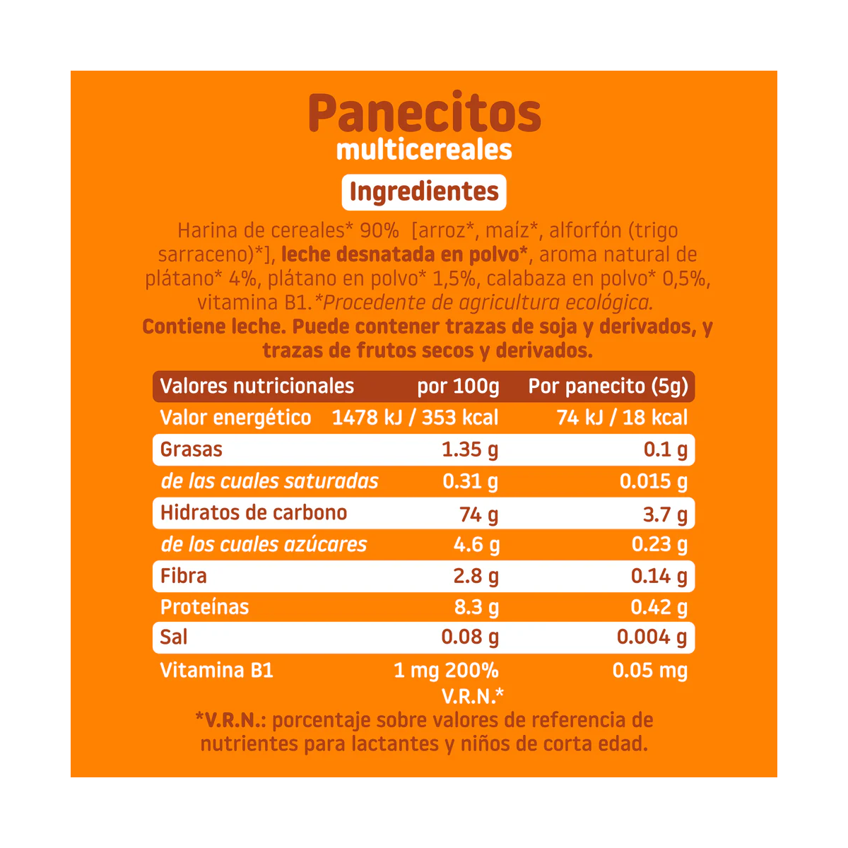 SMILEAT PANECITOS MULTICEREALES ECO 1 BOLSA 60 G