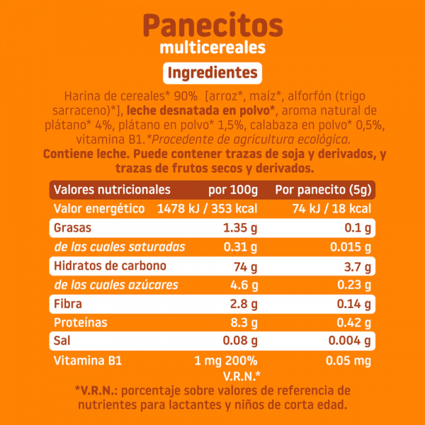 SMILEAT PANECITOS MULTICEREALES ECO 1 BOLSA 60 G