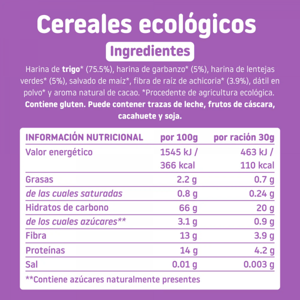 SMILEAT TRIBOO CEREALES CON CACAO ECO 1 BOLSA 300 G