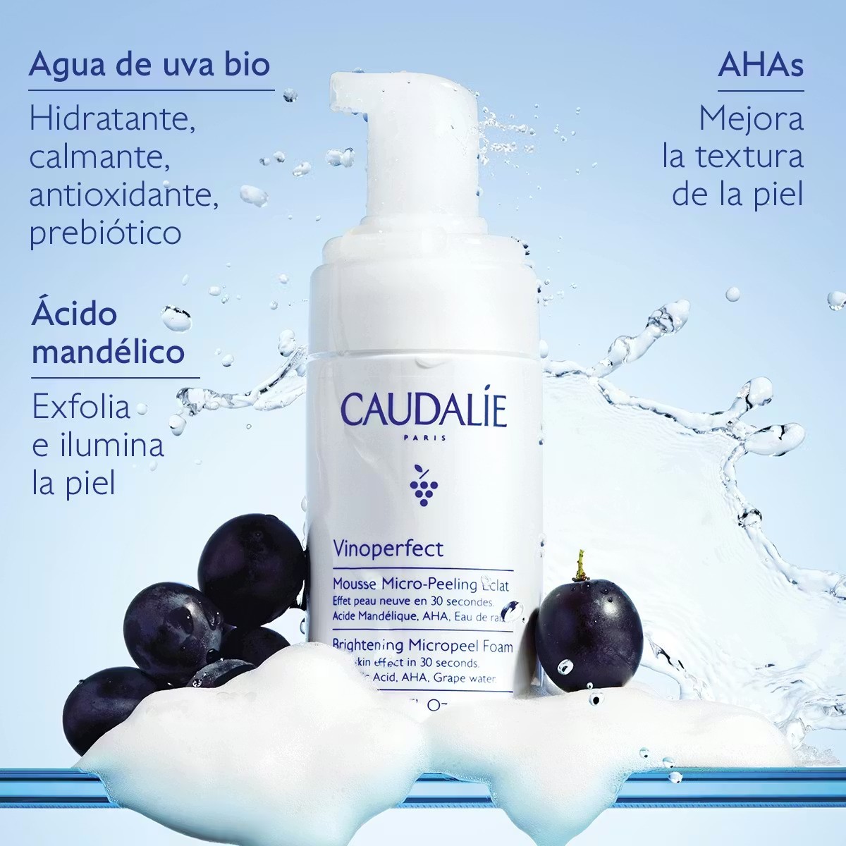 CAUDALIE VINOPERFECT ESPUMA MICROPEELING 100ML