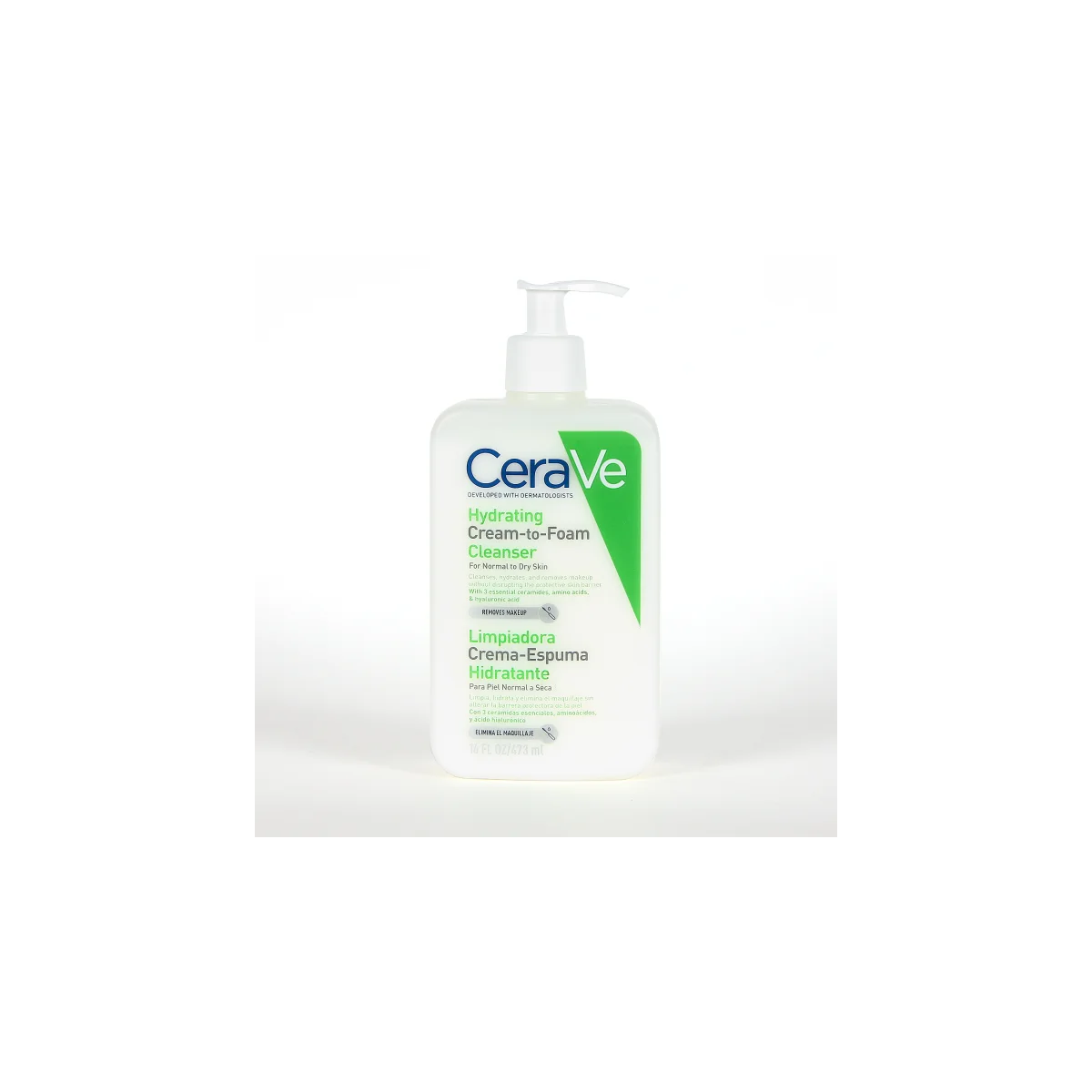CERAVE GEL LIMPIADOR CREAM TO FOAM 1 ENVASE 473 ML