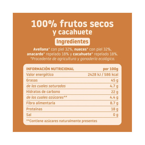 SMILEAT 100% FRUTOS SECOS Y CACAHUETE EN POLVO 1 BOLSA 200 G 2