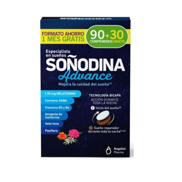 SOÑODINA MELATONINA BICAPA 90+30 COMP
