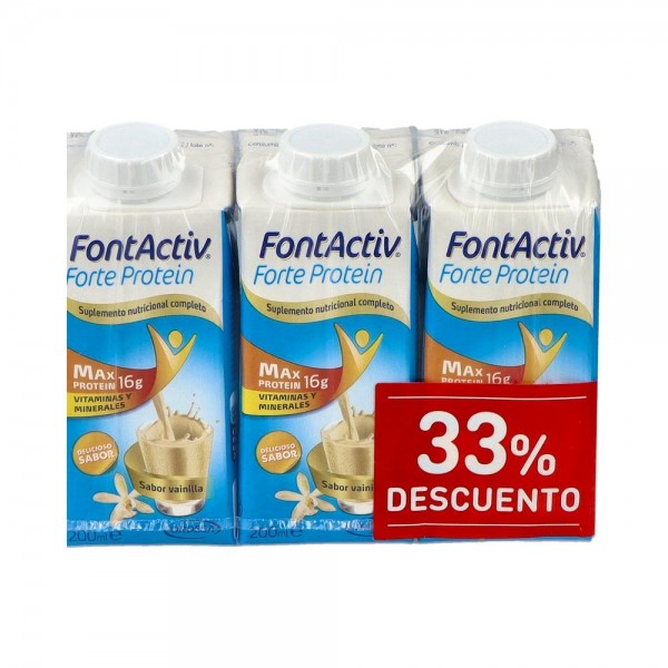 FONTACTIV FORTE PROTEIN VAINILLA 3 X 200 ML 33% DTO