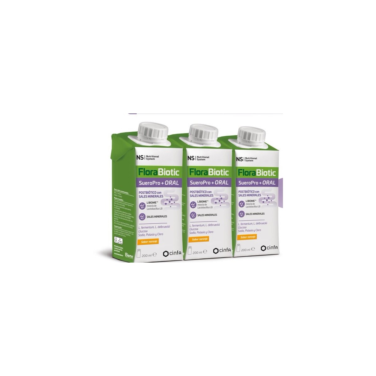 NS FLORABIOTIC SUEROPRO+ ORAL 3 ENVASES 200 ML...