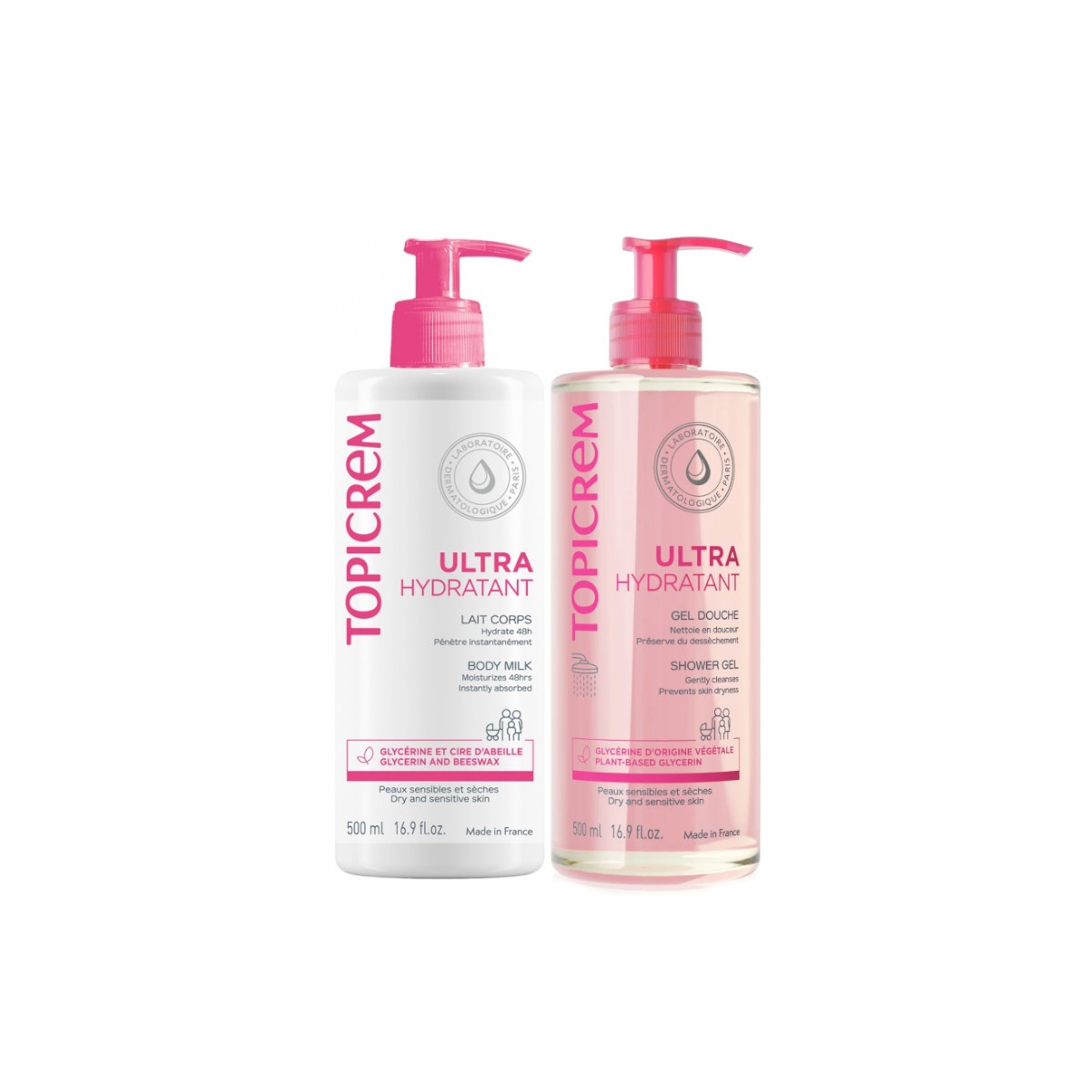 TOPICREM PACK GEL DUCHA 500ML+LECHE CORPORAL 500ML